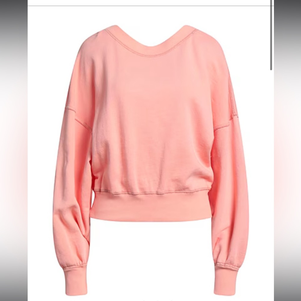 Free People salmon color cotton sweater